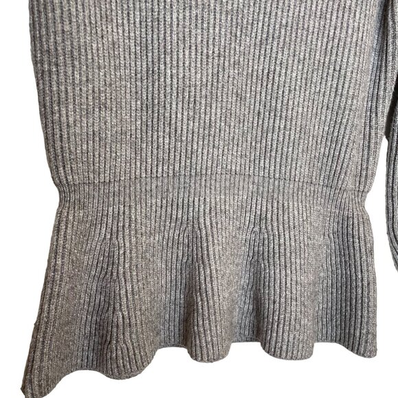 dRA Los Angeles Peplum Ribbed Puff Sleeve Sweater, M - Picture 7 of 9